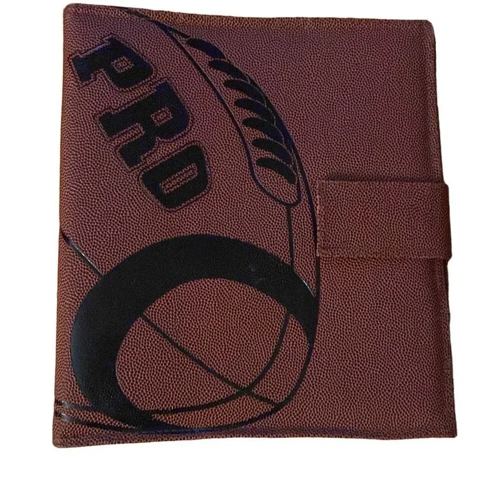 Pen-Tab Pro Football 3 Ring Binder Trapper Keeper Faux Leather Vintage 90s